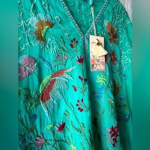 💚💙Gorgeous Johnny Was Aqua Green Blouse!